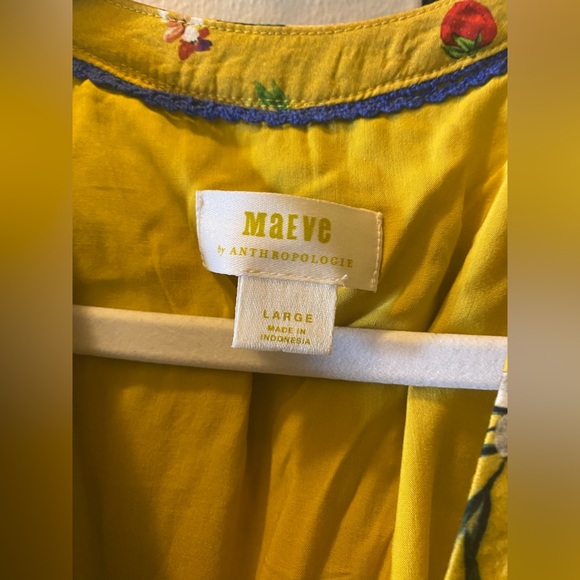 🌼 Anthropologie • Maeve • Floral Faux Wrap Dress - Large (worn once) - Picture 3 of 8